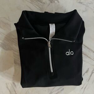 ALO Yoga Black Half-Zip Sweater